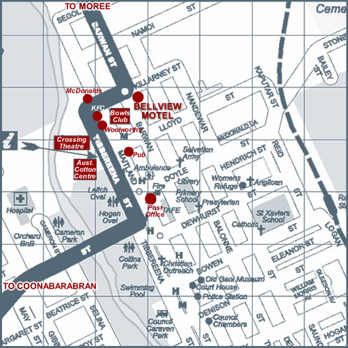 Bellview Motel Narrabri Map